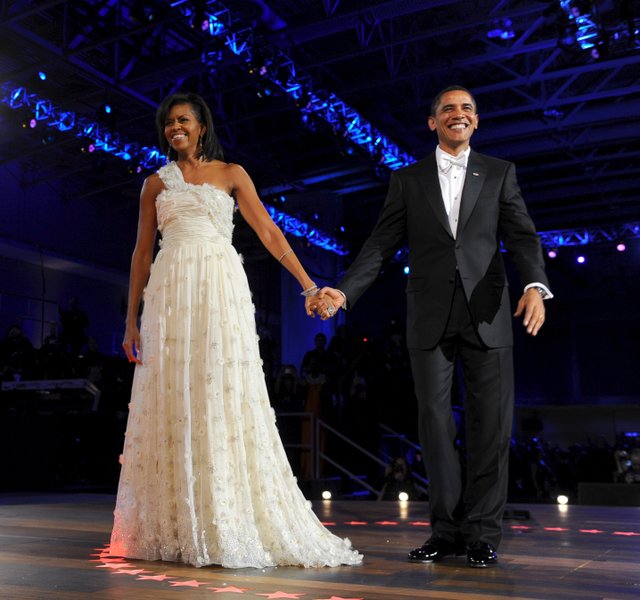 Michelle Obama  one shoulder formal dresses 