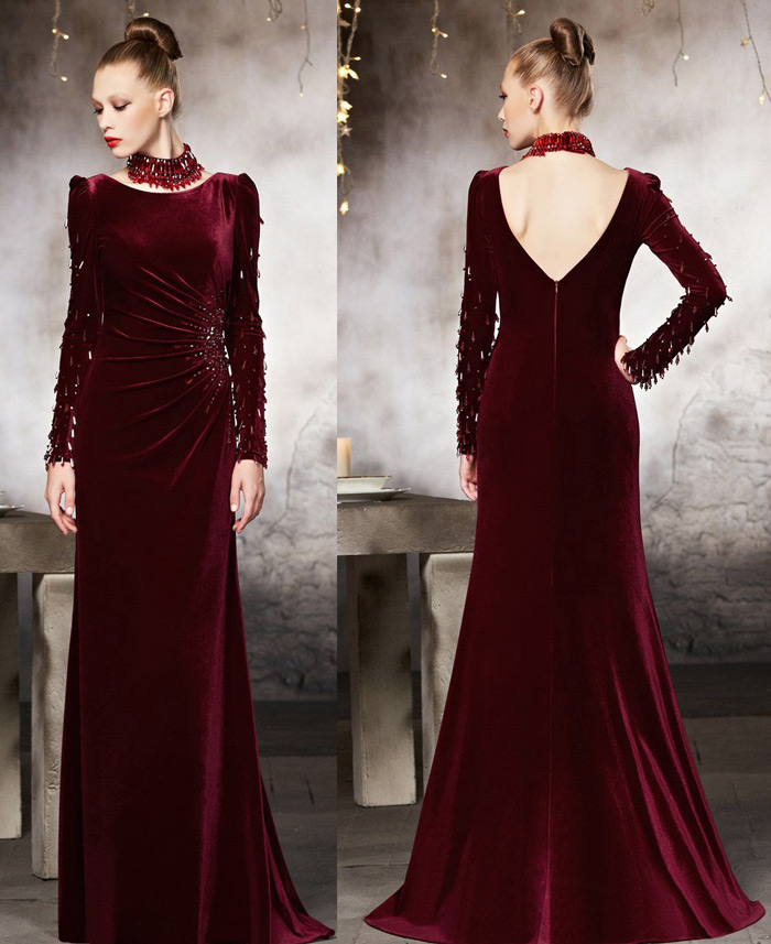 red-evening-dress-with-long-sleeves