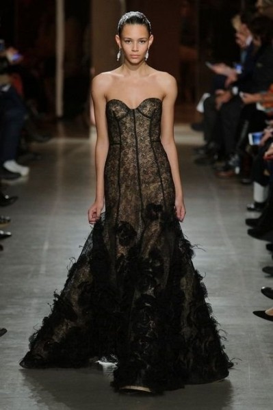 Oscar de la Renta black evening dress