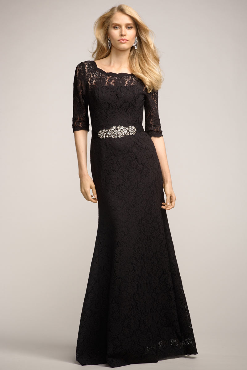 cheap lace black Evening Dresses