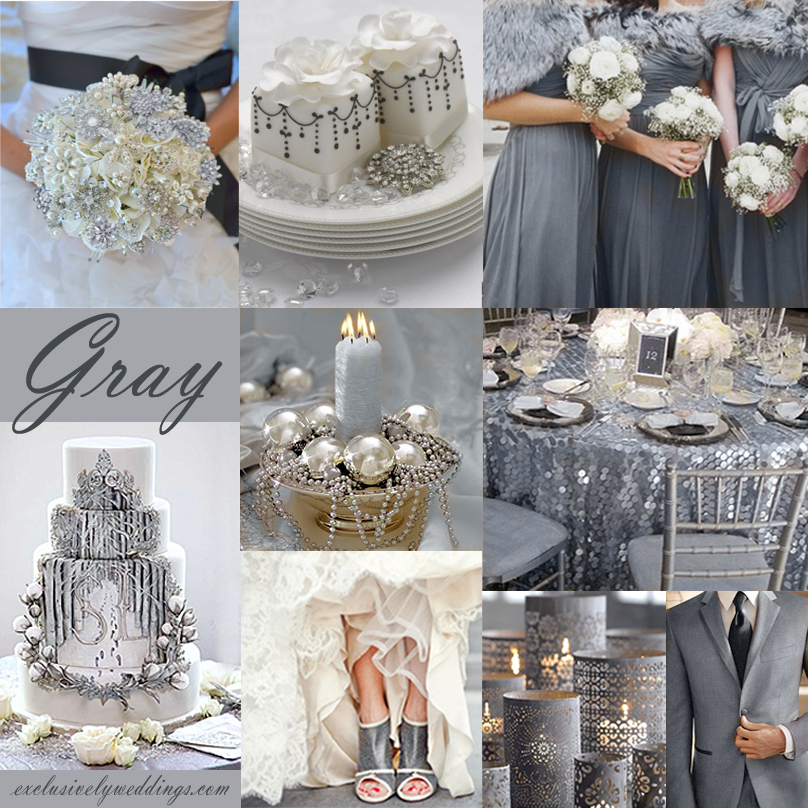 gray wedding theme